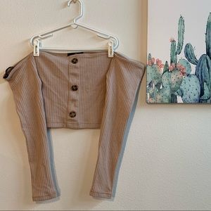 off the shoulder crop top